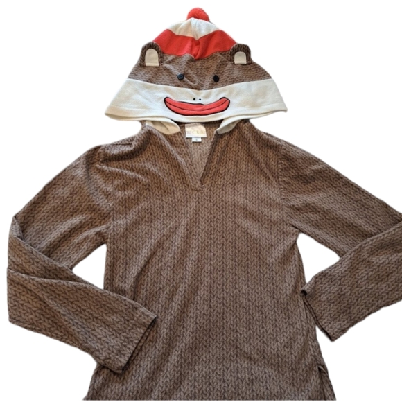 Underland Tops - Underland Sock Monkey Novelty Hoodie Size Small